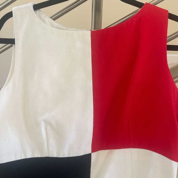 VINTAGE 90’s Colorblock Red, White, and Black DRESS - Picture 5 of 10